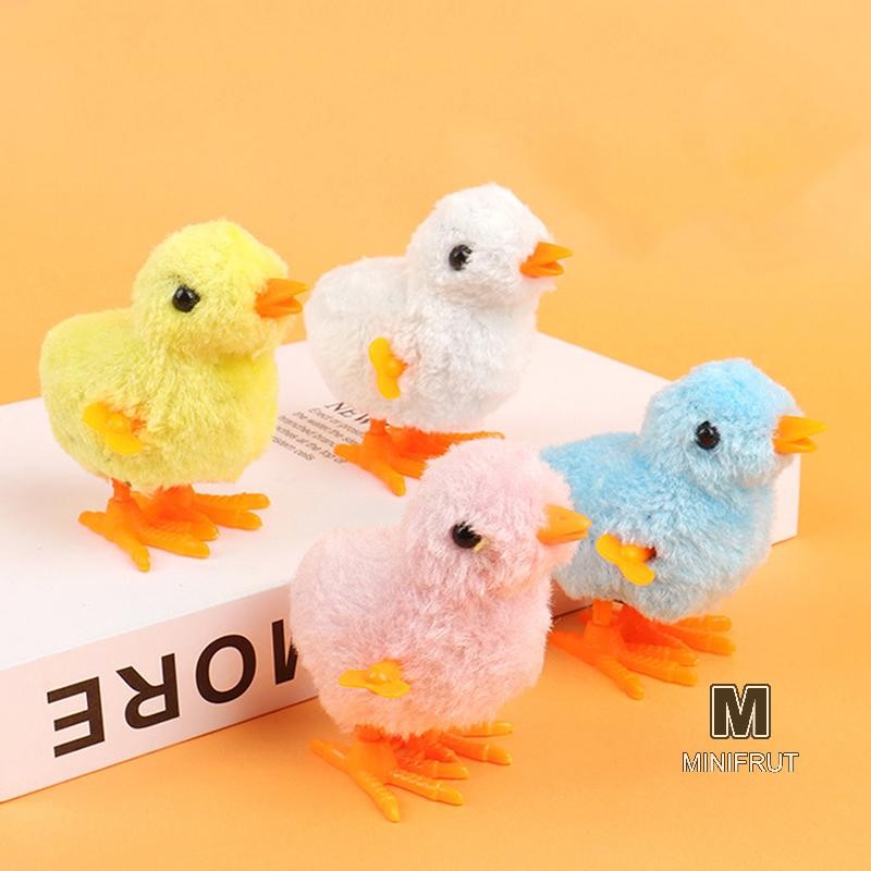 Minifrut] Gà con đồng hồ, Gà con màu vàng, Gà con sang trọng cuộn dây, Đồ chơi đồng hồ, Đồ chơi giáo