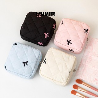 Túi đựng đồ trang điểm nhỏ UUMIR, Túi đựng khăn ăn vệ sinh bằng vải Cotton, Quà tặng Coquette Bow Túi ly hợp Mini dành cho nữ