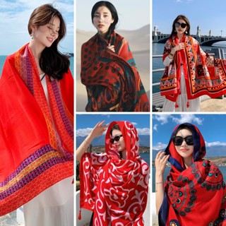  Khăn quàng choàng cổ thổ cẩm AlaraByLove phong cách vintage boho nữ đẹp cao cấp đủ màu 