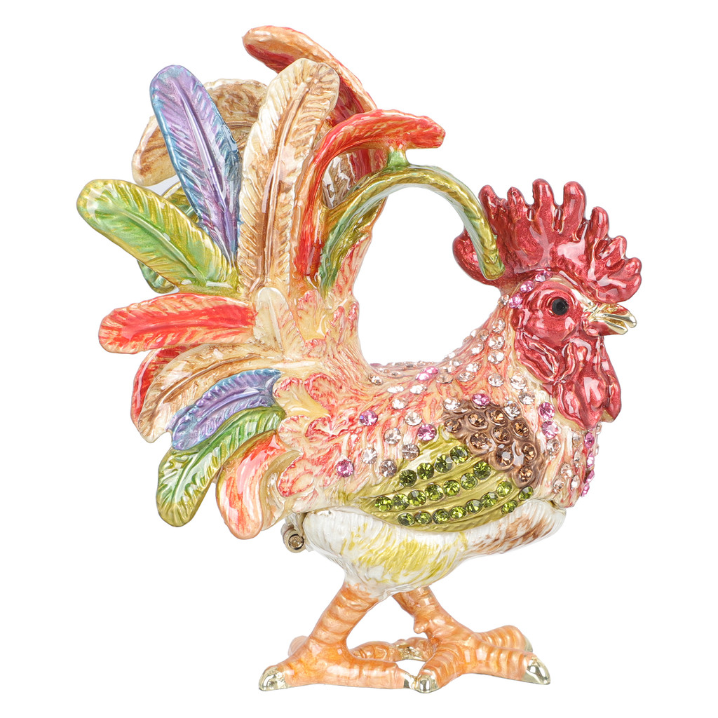 Gà Trống Trượng Hộp Trang Trí Thu Thập Quà Tặng Gà Trống Bejeweled Thu Thập Nhăn Hộp Trang Sức Giá B