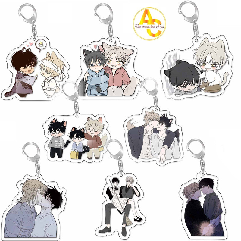 Móc Khoá, Mô Hình Standee Anime Đêm Bên Làn Nước Hot BL Manhua Taeju Eui Hyun Trang Trí Bàn Học, Làm