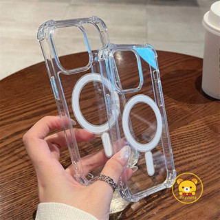 Ốp điện thoại trong suốt từ tính chống sốc cho iPhone 15 14 13 11 12 Pro Max 15 Plus 12 13 Mini X XR XS Max 8 7 6 6s Plus SE 2020 có sạc không dây Vỏ điện thoại trong suốt