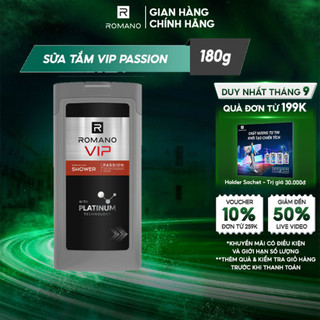 Sữa tắm nam cao cấp Romano Vip Passion mạnh mẽ bí ẩn 650g/chai