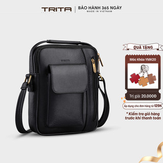 Túi Trita (Thời trang nam phối ngăn - Túi đeo chéo da RTN3)