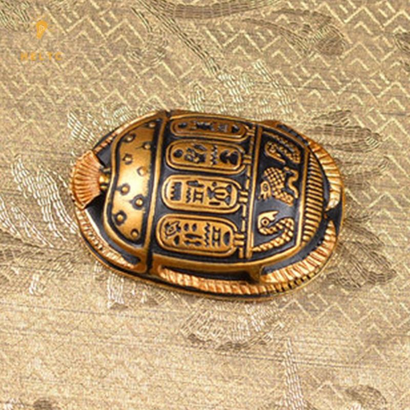 [trn] Bùa hộ mệnh Ai Cập cổ đại Hình động vật Scarab Trang trí độc đáo Scarab Beetle Lưu niệm Tượng 