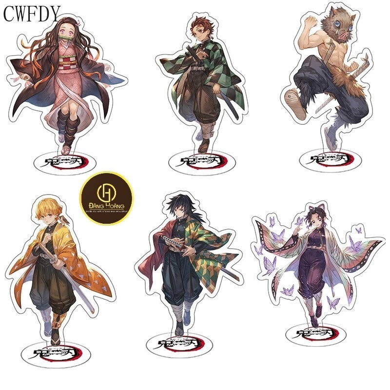 Mô hình Standee Demon Slayer Kimetsu No Yaiba Keychain Tanjirou Nezuko Zenitsu Kanawo Giyuu Shinobu 