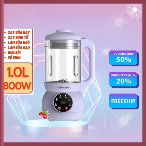 YI | Máy Làm Sữa Hạt OSTMARS Cối Thuỷ Tinh Đa Chức Năng Nấu Dung Tích 1100ml  - HÀNG CHÍNH HÃNG