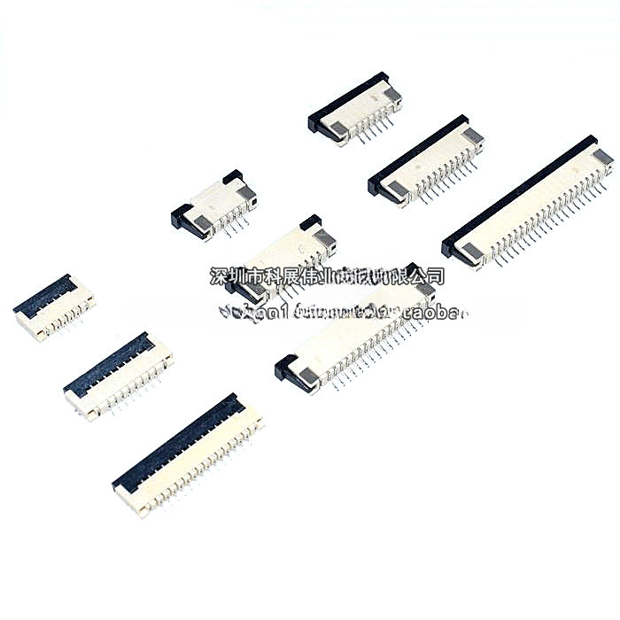 1.0mm Up Down Connect Flip FPC Pull-out Connector 4P 6 / 8 / 10 / 12 / 14 / 16 / 20 / 24 / 30P