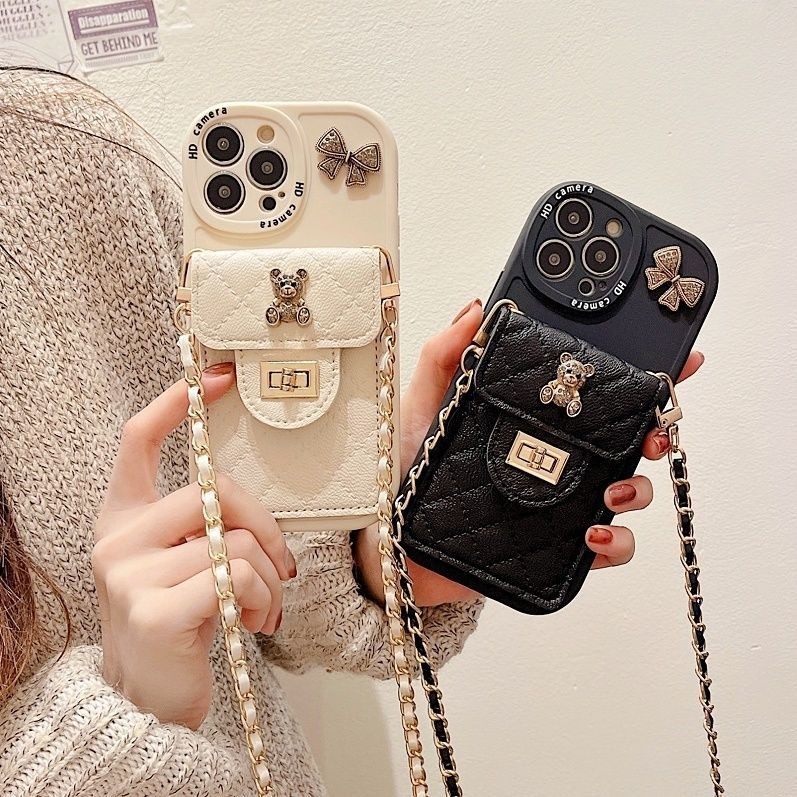 Ốp Điện Thoại Mềm Cho Iphone 15 14 13 11 12 Pro XS Max X XR 7 + 8 Plus TPU Họa Tiết Linh Hoạt Túi Dây Đeo Tinh Tế Chống Rơi