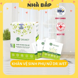 Khăn Ướt Vệ Sinh Vùng Kín Phụ Nữ DR.WET Giúp Làm Sạch, Khử Mùi, Cân Bằng Độ Ẩm, Tiện Lợi (Hộp 25 Gói)