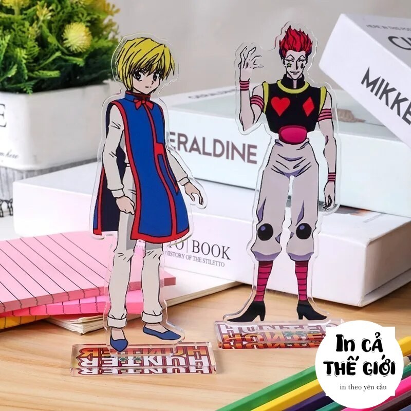 Mô hình Standee Anime Killua Irumi Hisoka Cute Hunter × Hunter Zoldyck Killua Phụ kiện trang trí để 