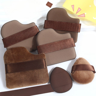  6 Cái   bộ Chocolate Powder Puff Set Dày Không Hấp Thụ Bột Khô Ướt Sử Dụng Siêu Mềm Trang Điểm Thân Thiện Với Da Bọt Biển 