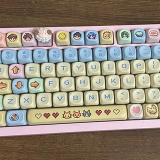  Stardew Valley Keycap MOA   Cherry Profile 78   130 Phím PBT Nhuộm Thăng Hoa Kawaii Keycaps Sáng Tạo Wooting60 MAD60 Phim Hoạt Hình Dễ Thương Pixel Farm Keycap 
