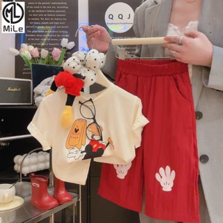   Ml  Bộ đồ trẻ em 80-160cm Mùa hè Phong cách mới Áo thun ngắn tay cho trẻ em Bộ đồ bé trai bé gái Bộ đồ hai mảnh hoạt hình 