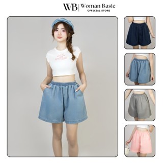 Quần short jean nữ bigsize lưng chun co giãn ống rộng thoải mái SH25 Quần đùi bò nữ mặc nhà cạp cao tôn dáng có size lớn