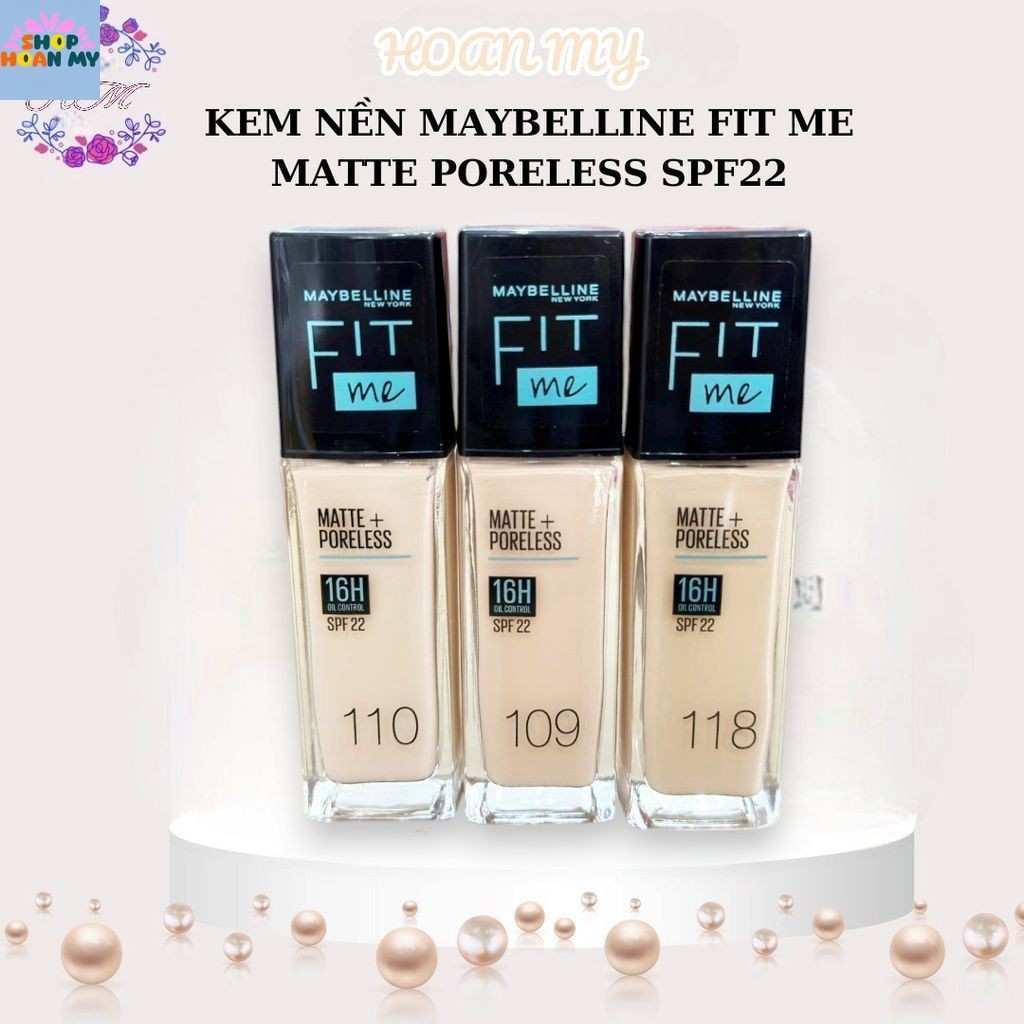 Kem Nền Maybelline Fit Me Matte Poreless Foundation SPF 22 30ml