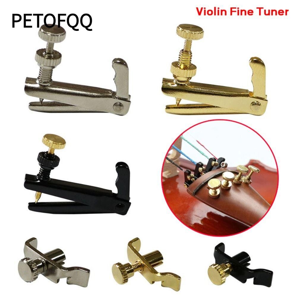 Petofqq 4 Cái / bộ Violin Fine Tuner, Bộ Phận Violin Cho 1 / 2-1 / 4 3 / 4-4 / 4 Bộ Điều Chỉnh Dây Đ