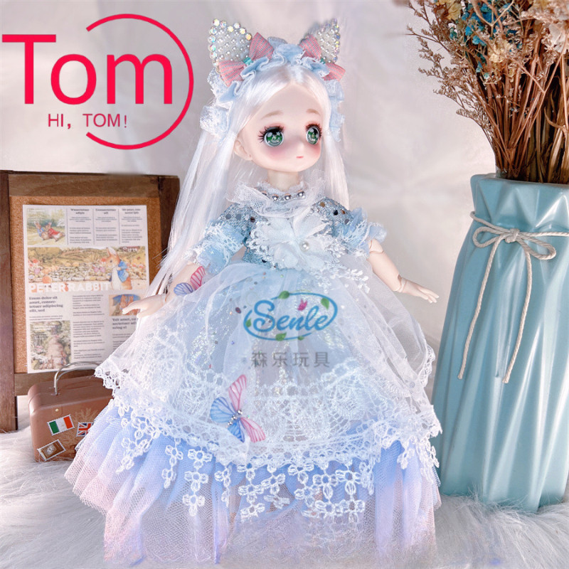 Búp bê 30cm,Búp bê có khớp cử động,Búp Bê Mặt Anime Dễ Thương Cho Bé Gái,Một loạt các phong cách