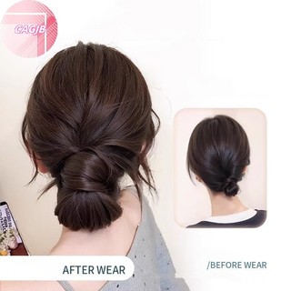CAGJB Tổng Hợp Tóc Giả Bun Lười Tóc Chignon Vũ Công Nữ Thịt Viên Tạo Kiểu Tóc Phụ Kiện N