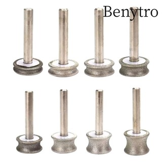Benytro Bánh mài lõm BENYTRO, Mũi khoan tròn bằng kính 2-12mm Bánh xe đánh bóng lõm, Đường kính chuôi 6mm mài mài mòn
