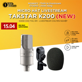 Mic Livestream | Micro thu âm TAKSTAR PC K200 Chính Hãng, Bảo Hành 1 Năm, Monkey Studio