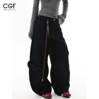  CGF Thương Hiệu Thời Trang Mỹ Thời Trang Quốc Gia Machete Quần Jean Thêu Chân Rộng Quần Thường Ngày 