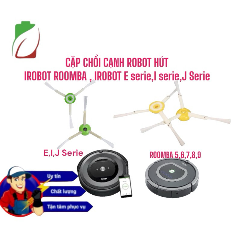 CẶP CHỔI CẠNH ROBOT HÚT BỤI IROBOT ROOMBA 5,6,7,8,9 & IROBOT E,I,J SERIE