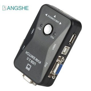 BANGSHE USB 2.0 KVM Switch Splitter, Switcher 2 trong 1 Out 2 cổng VGA KVM Switch, Hộp chia VGA Linh hoạt USB 2.0 USB 2.0 KVM Switcher cho máy tính / chuột / bàn phím / Đĩa U