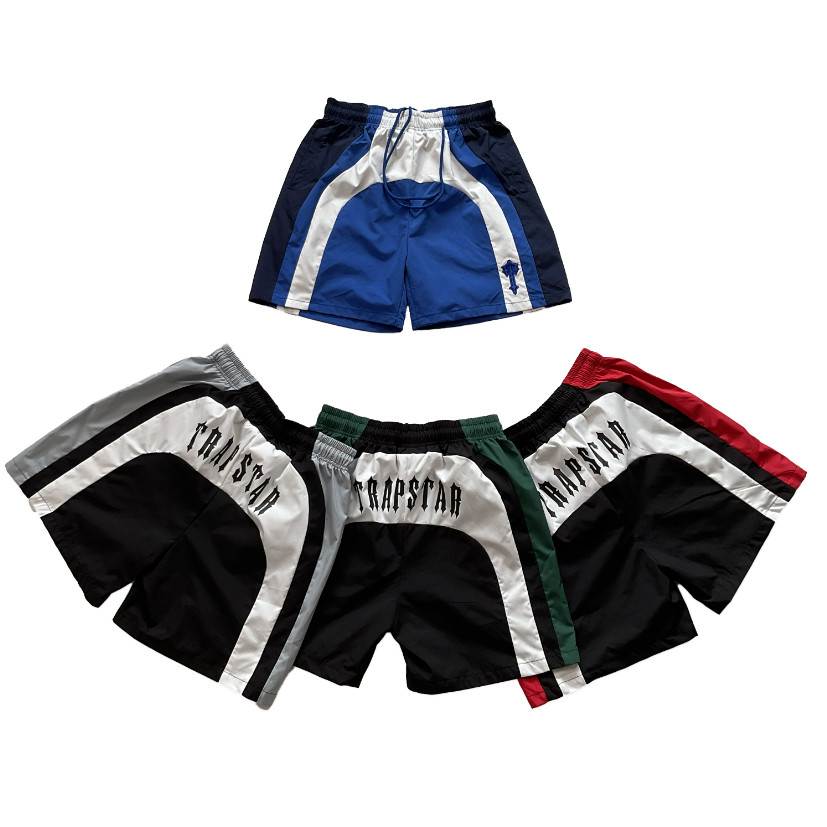 Quần short Cotton nguyên chất hợp thời trang Trapstar Cotton thêu phong cách mới Quần short thường n