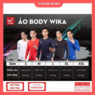 Áo giữ nhiệt chính hãng Wika ôm gọn giữ ấm cơ thể đủ màu đủ size