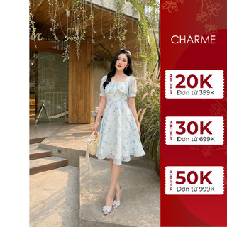 Váy hoa thiết kế nơ nhỏ Charme 304025