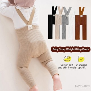      -0-2 Tuổi Quần lửng bé gái   bé trai màu trơn cạp cao Quần legging dễ thương cho mùa xuân thu 