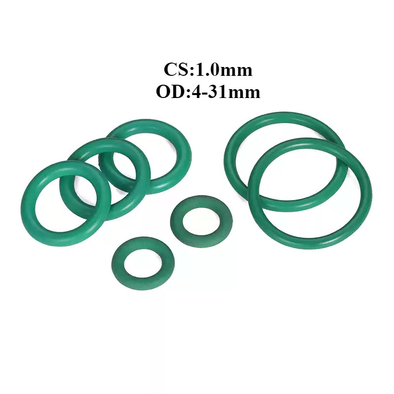 [Xzm-ly-w] Vòng đệm cao su/ oring/ gioăng Xanh lá cây (Đường kính ngoài 4-31mm Đường kính dây 1mm)FK