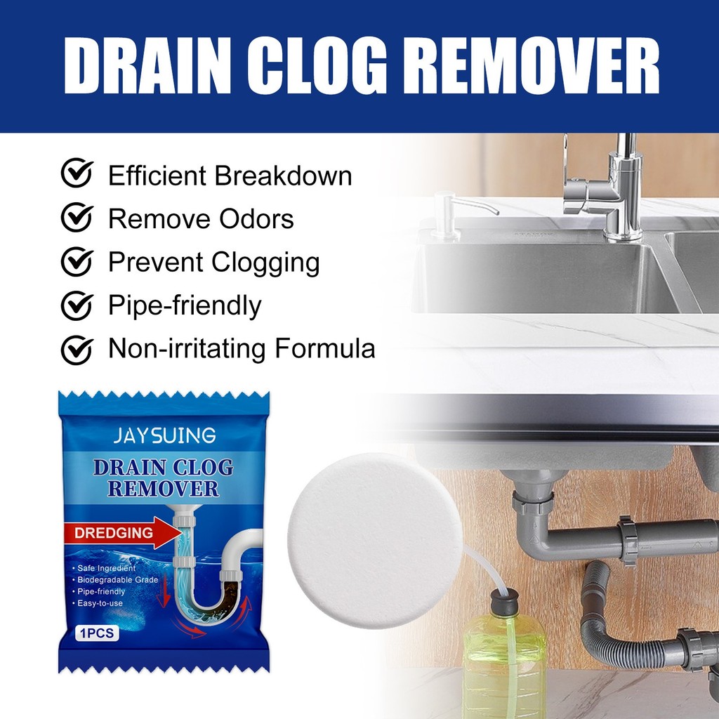 Sewer Cleaning Tablet AntiClogging Cleaner Drain Odor Remover Tablet Sewer Cleaning Tablet