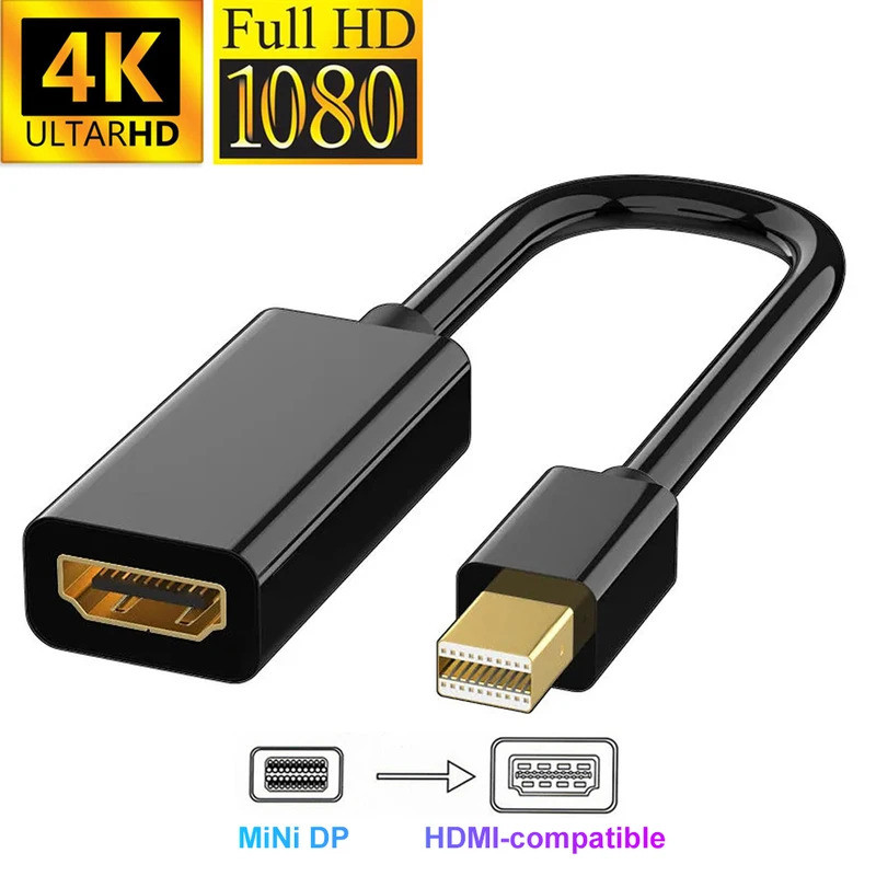 Mini Displayport Sang HDMI Cáp 4K Mini DP Sang HDMI Adapter 1080P Mini DP Nam Sang HDMI Tương Thích 