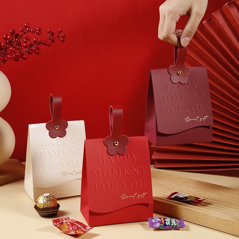 Túi đựng quà tặng mini có quai xách Happy Monment For You - (2 Size)  Hebe Store