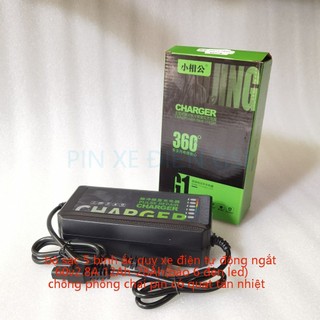bộ sạc ắc quy xe điện tự động ngắt 60v2.8A 12Ah-28Ah(báo đèn led)chống phồng chai pin có quạt tản nhiệt
