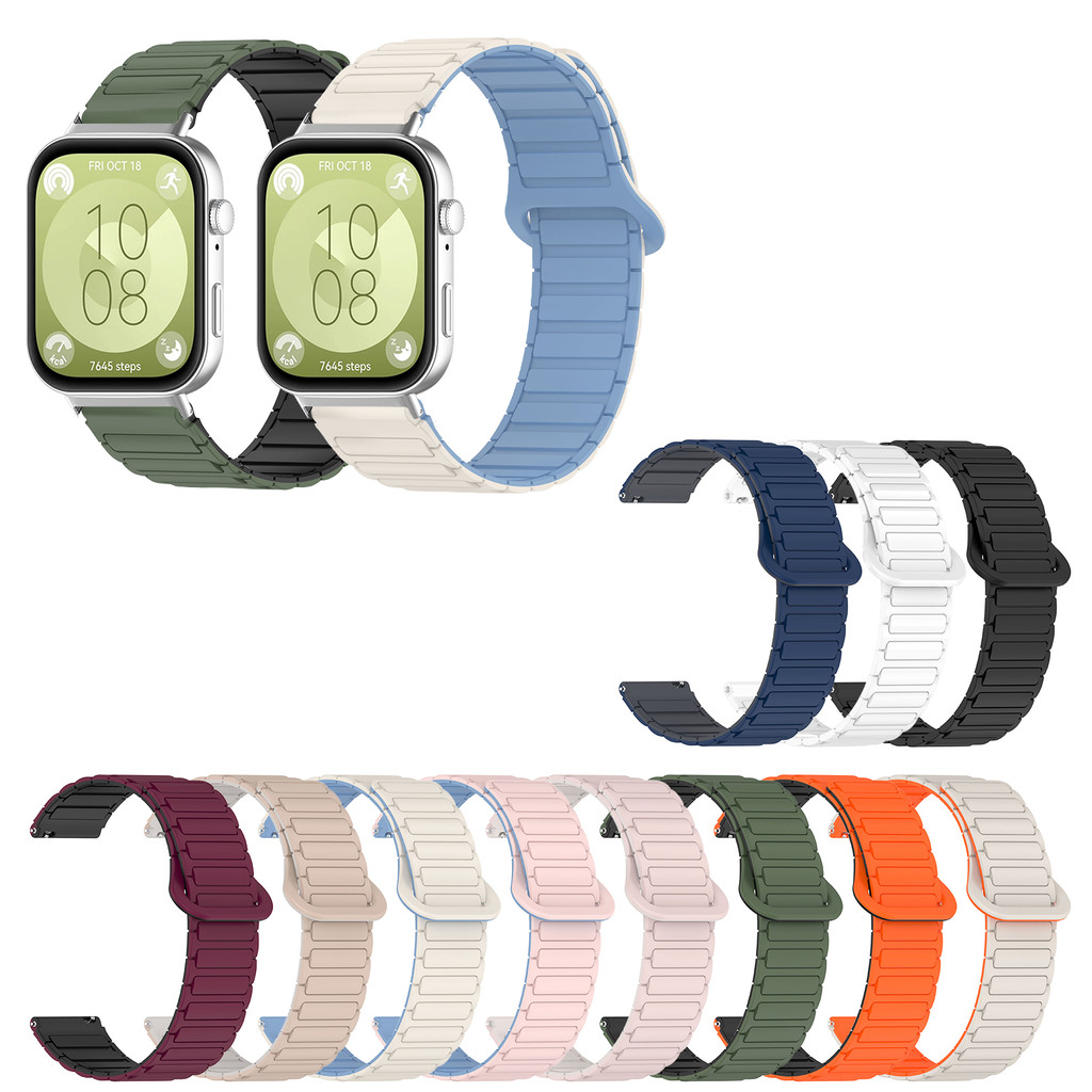 Dây đeo đồng hồ silicon cho Huawei Watch Fit 2 3 Fit 4 / Fit2 Fit3 Fit4 pro Dây đeo vòng từ tính