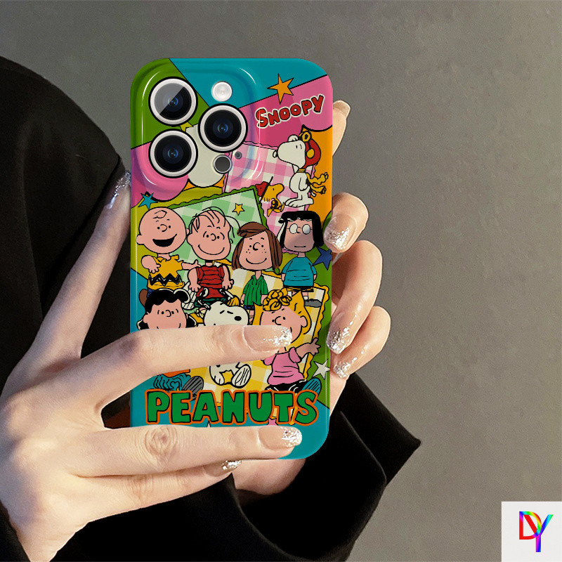 Ốp điện thoại Snoopy Apple 16 Pro Max iPhone 15 Film 14 Plus Hard Case 13 Pro Max 12 Women 11 Pro Ma