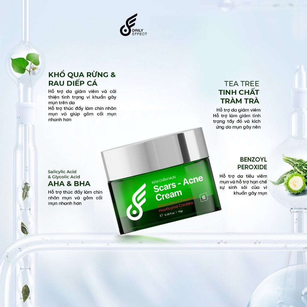 (Chính hãng)DAILY ACNE CREAM 10g- Kem Chấm Mụn DAILY EFFECT