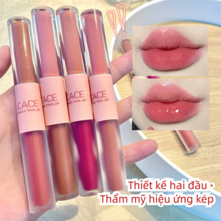  Đất sét môi hai đầu vui nhộn dễ tô màu không dễ phai màu son môi nữ phù hợp một kết cấu đôi mở khóa quyến rũ cả ngày không nặng! 