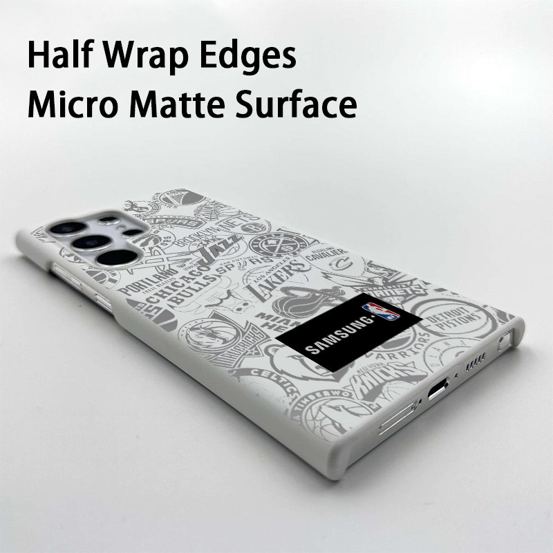 Đồng thương hiệu NBA Basketball Team Micro Matte Frosted Hard Phone Case cho Samsung S25 Ultra S24 U