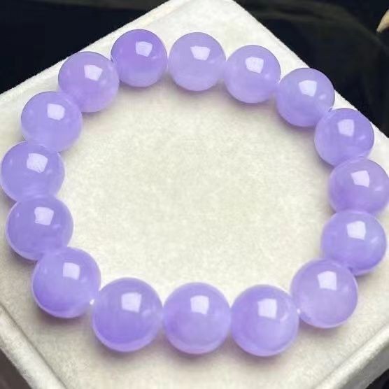 Burmese Jadeite a Goods Boutique Vòng tay màu tím Vòng tay ngọc bích ngọc bích Vòng tay hạt tròn Nam