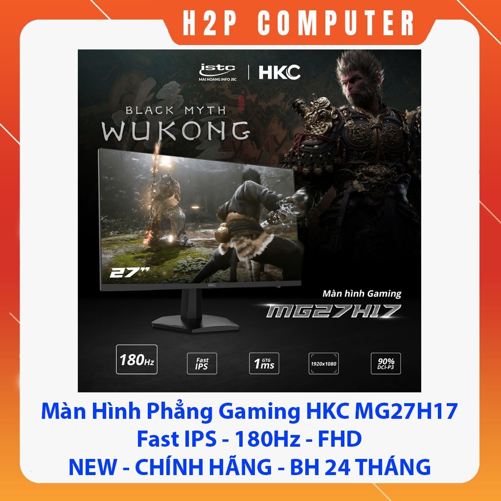 Màn hình HKC MG27H17 (27 inch/FHD/Fast IPS/180Hz/1ms) - New - BH 24 Tháng - Chính Hãng