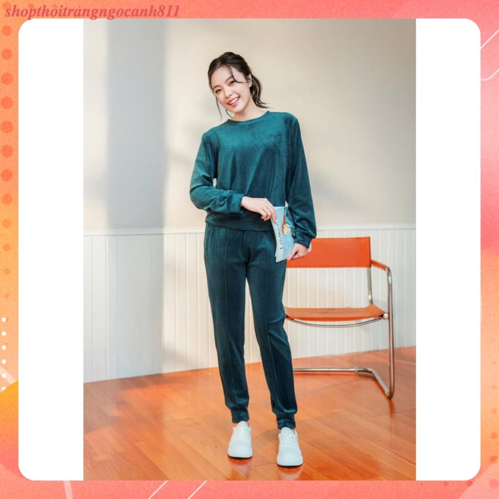 Bộ mặc nhà nhung thu đông Winny 24235