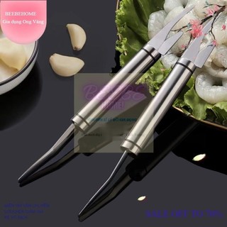 Dụng cụ lột bóc vỏ tôm, lấy chỉ tôm, làm lòng gà, đánh vảy cá đa năng bằng inox 304 không gỉ BEEBEHOME