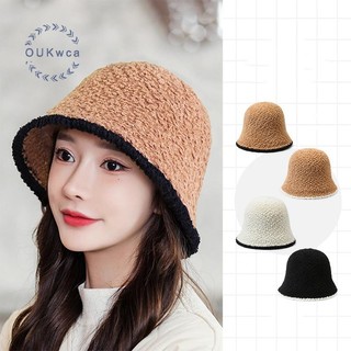 Oukwca Mũ xô chặn màu sắc ngoài trời ấm áp và thời trang mới dành cho nữ