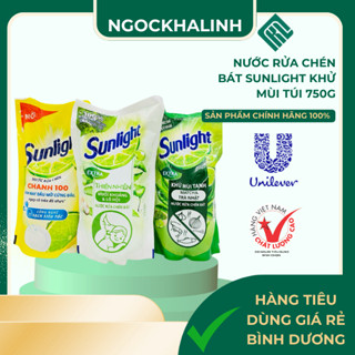 Nước rửa chén bát Sunlight khử mùi túi 750g