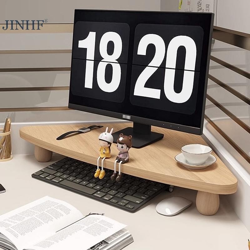 Jinhf 90 Độ Tam Giác Máy Tính Màn Hình Giá Đỡ PC Màn Hình Giá Để Bàn Màn Hình Đứng Để Bàn Lưu Trữ Sắ
