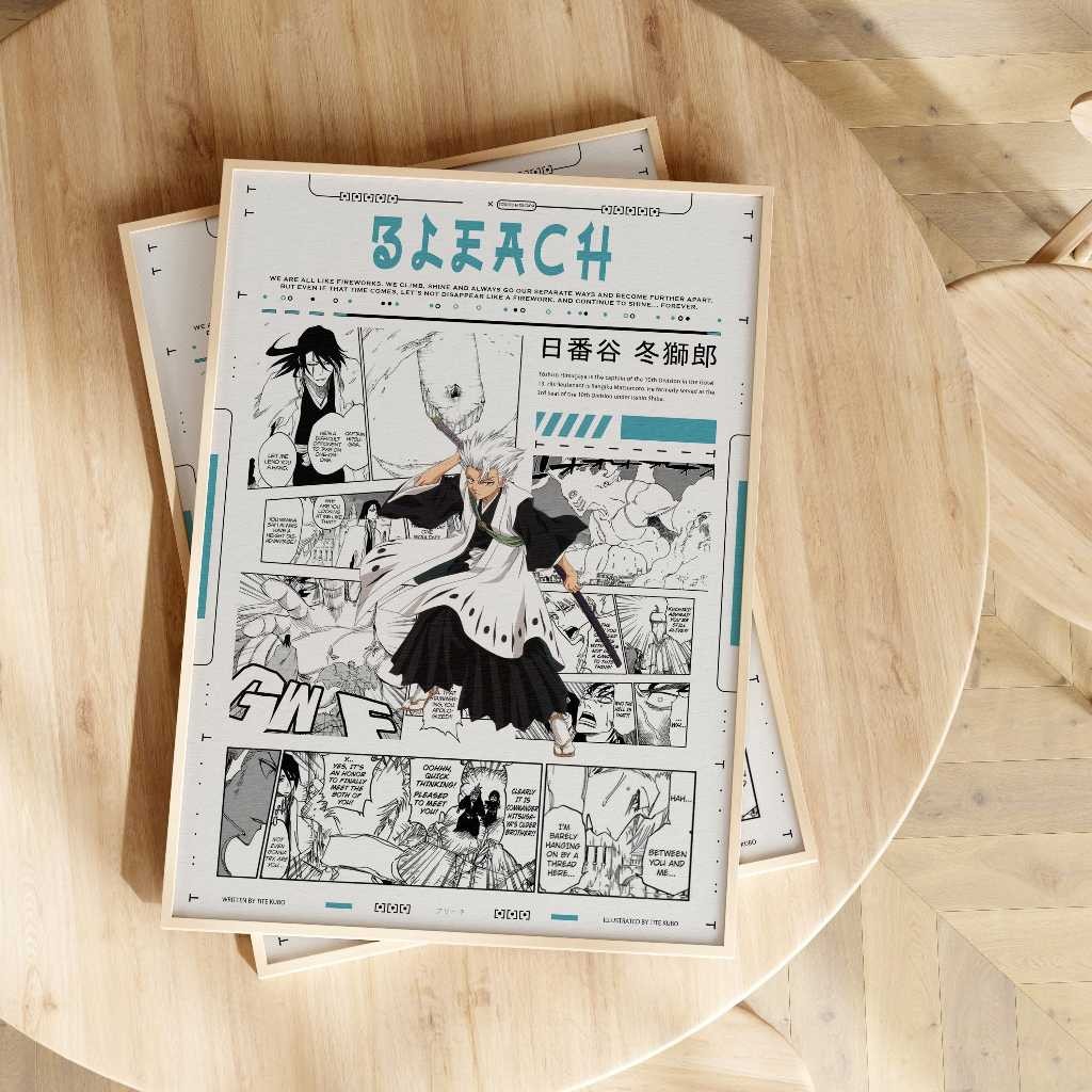 FREESHIP ⭐️ Toshiro Hitsugaya Poster | Comic Poster - Tranh Decal Dán Tường - Ảnh Treo Tường
